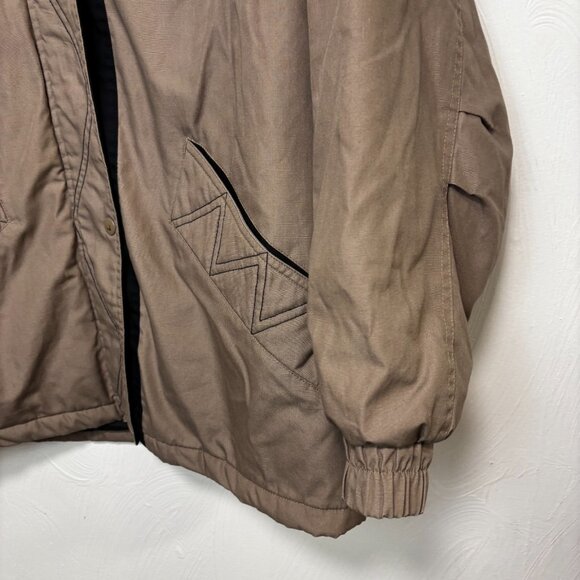 Vintage Middlebrook Park Winter Coat Beige Long Sleeve 90s Full Zip Cotton Women - Picture 2 of 5